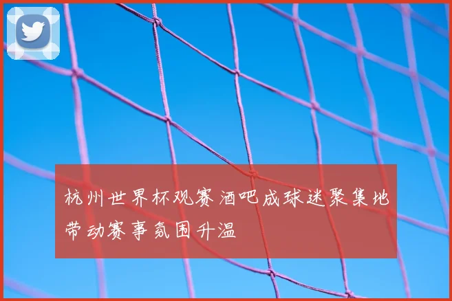 杭州世界杯观赛酒吧成球迷聚集地带动赛事氛围升温